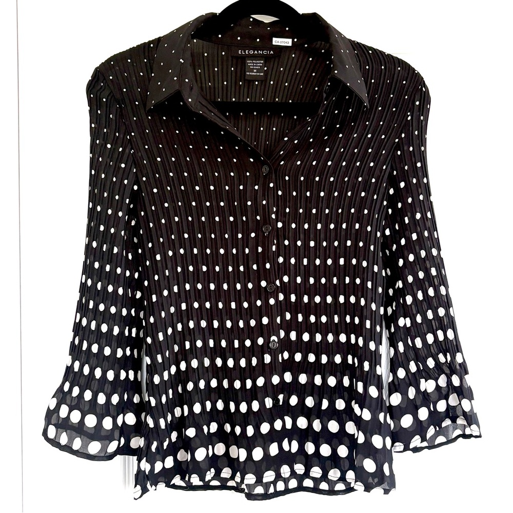 Black and White Dot Blouse